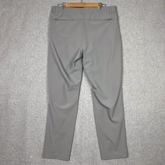 Fabletics Pants Mens 34x32 (Fits 36x30) Grey The Only Pant Performance Chino - Picture 4 of 11
